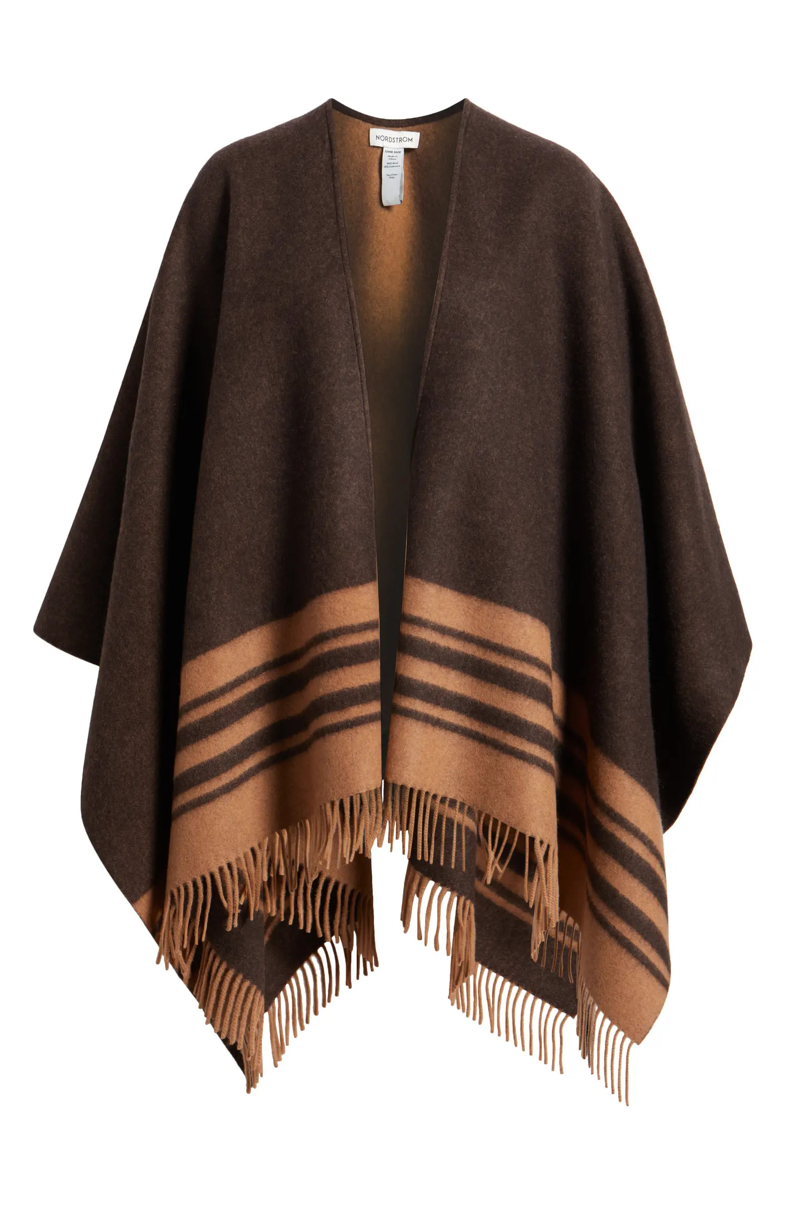 Nordstrom Reversibel Wool & Cashmere Ruana | Nordstrom | Nordstrom