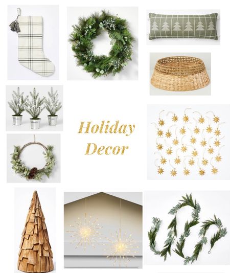 Holiday home decor at target, studio McGee, holiday wreath, stocking, pillows, garland, holiday lights #ltkfamily #ltkunder50

#LTKSeasonal #LTKHoliday #LTKhome