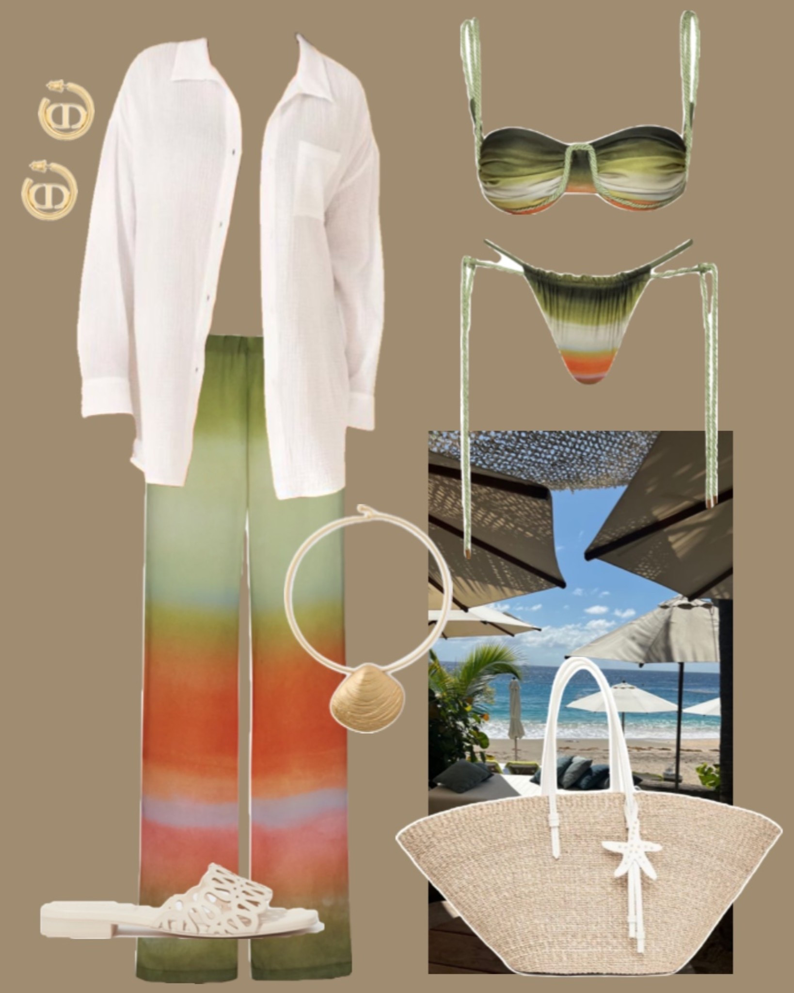 Beach vacation outfit, st barths outfit, pool day, elevated swimwear, matching set 

#LTKspring #LTKTravel