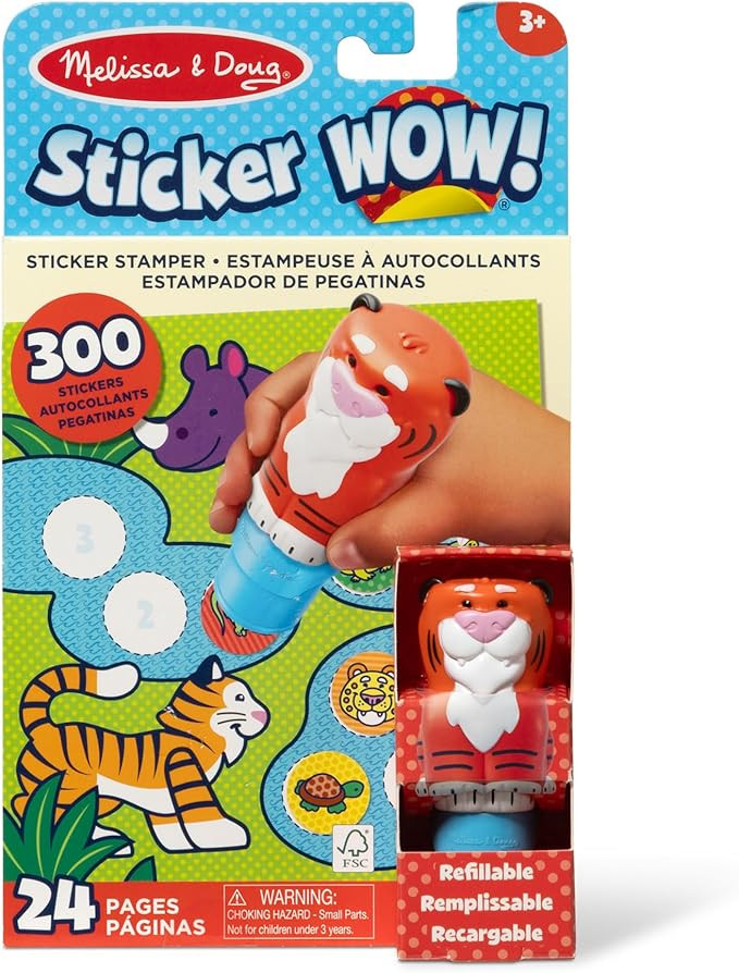 Melissa & Doug Sticker Wow!™ 24-Page Activity Pad and Sticker Stamper, 300 Stickers, Arts and C... | Amazon (US)
