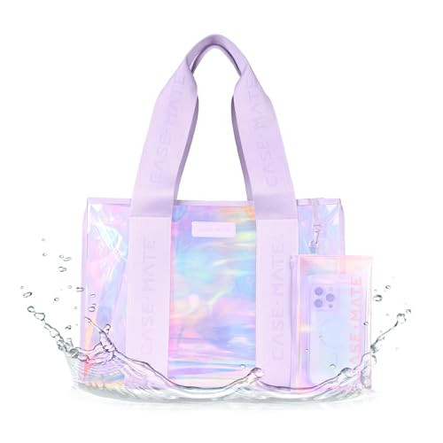 Case-Mate Official Soap Bubble Jelly Tote – Iridescent Tote Bag with Phone Pouch for Women – Waterproof, Tip-Proof, Foldable & Washable – Handbag for Everyday Use, Travel, Pool & Vacation - Large | Amazon (US)