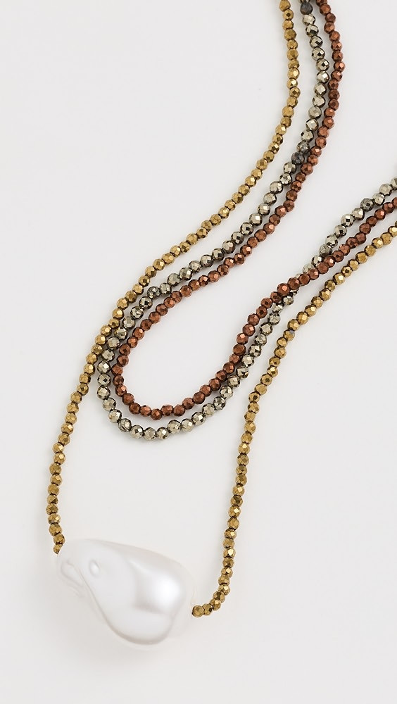 Triple Bronze Pearl Necklace | Shopbop