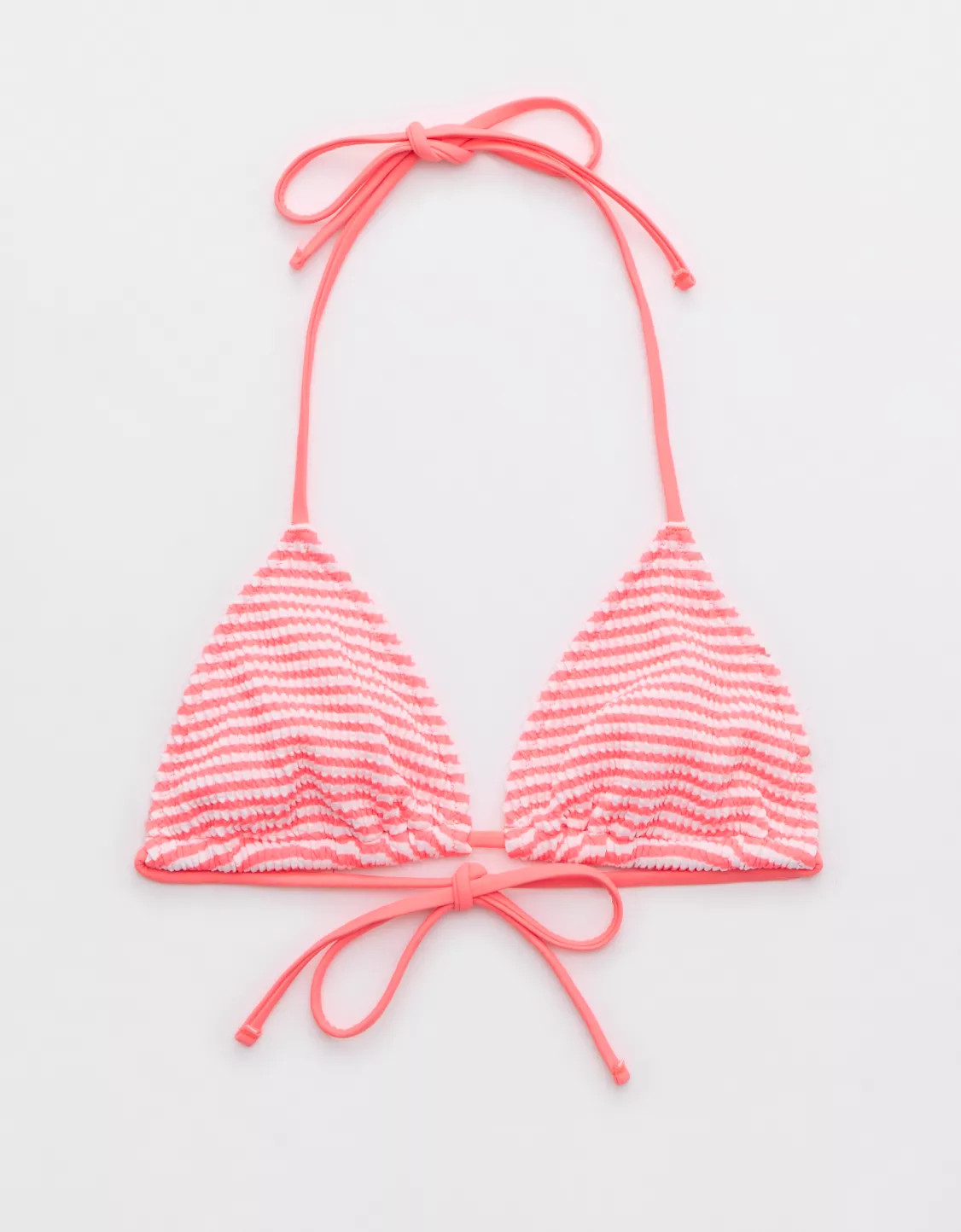 Aerie Crinkle Stripe String Triangle Bikini Top | Aerie