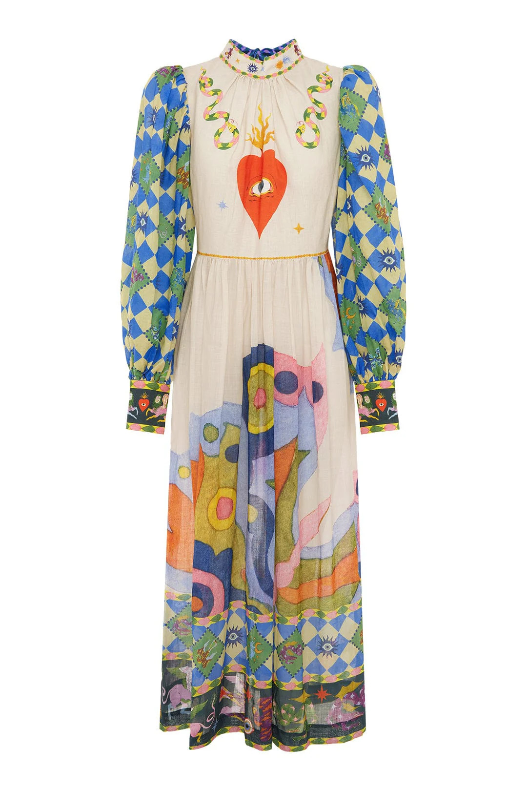 LOU BALLOON SLEEVE MIDI DRESS | Alemais (AU, US, UK)