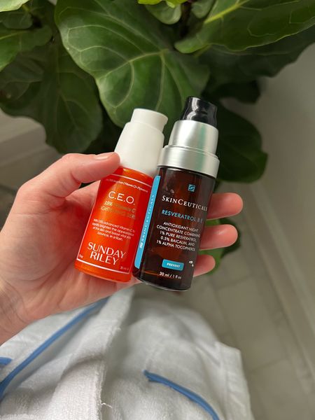 Morning and night antioxidant serums for my skin! 