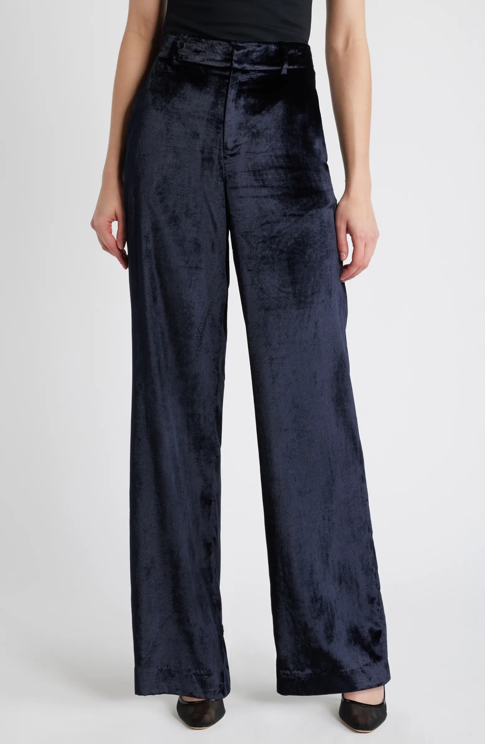 Chateau High Waist Wide Leg Velvet Pants | Nordstrom