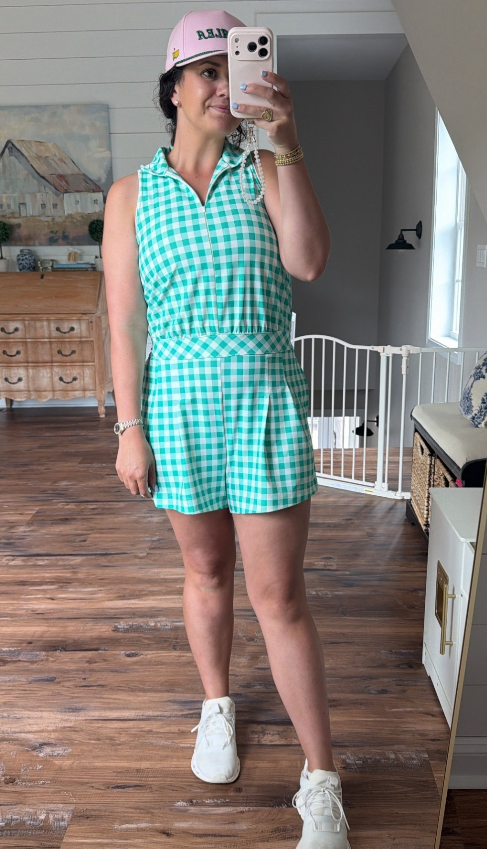 This athletic romper is SO cute, comfy and very flattering + it’s only $40 🎉 

Comes in this cute green gingham and a classic navy with white trim — every thing about this romper is a WIN👏🏼👏🏼👏🏼 the colors, the fabric, and fit are SO cute and they truly give designer athletic dress vibes (think Addison Bay style) but for a fraction of the price 🙌🏼

This outfit has been on repeat for me all spring and will be all summer too🌷☀️Think walks, trips to the  playground, running errands, play dates, grabbing coffee or lunch, travel days, and just everyday life✨ 

Such a good deal for athletic wear this cute 👏🏼

I’m not gatekeeping this find!!! Grab your favorites before they sell out 🌸🌿💛

#athletic #athleticwear #active #activewear #athleisure #momoutfit #momfit #lookforless #stylefinds #fashiondeal #affordablefashion #momstyle #everydaystyle #ltkstyle #ltkfinds #target #targetstyle #targetfinds #targetfashion #taegetdoesitagain #budgetfriendlystyle #classicstyle #styleonabudget #spring #springstyle #springfashion #summer #summerstyle #summerfashion #style #fashion #preppy #preppystyle #grandmillenial #grandmillenialstyle #ladies #ladiesfashion #ladiesstyle #classic #classicstyle #chic #timeless #timelessstyle #sale #salealert #majorsale #deal #dealoftheday 

#LTKdayinmylife #LTKmomlife #LTKootd