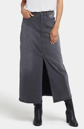 High Waist Slit Front Denim Maxi Skirt | Nordstrom