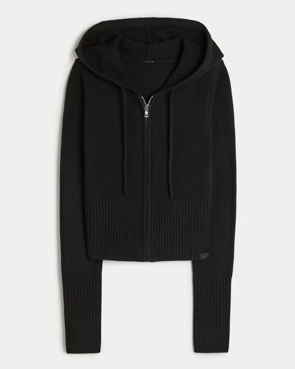 Women's Gilly Hicks Sweater-Knit Zip-Up Hoodie | Women's Tops | HollisterCo.com | Hollister (US)