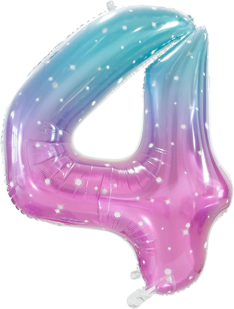 Gifloon Number 4 Balloon, Large number balloons 40 inch, 4th Birthday Party Decorations Supplies ... | Amazon (US)