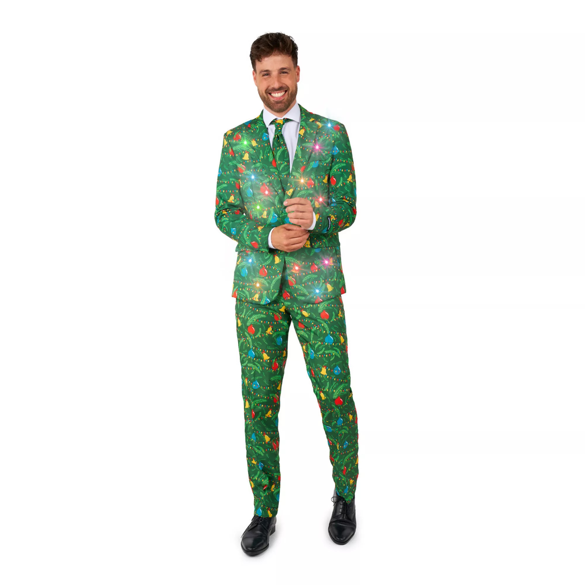 Men's Suitmeister Christmas Green Tree Light Up Suit | Kohl's