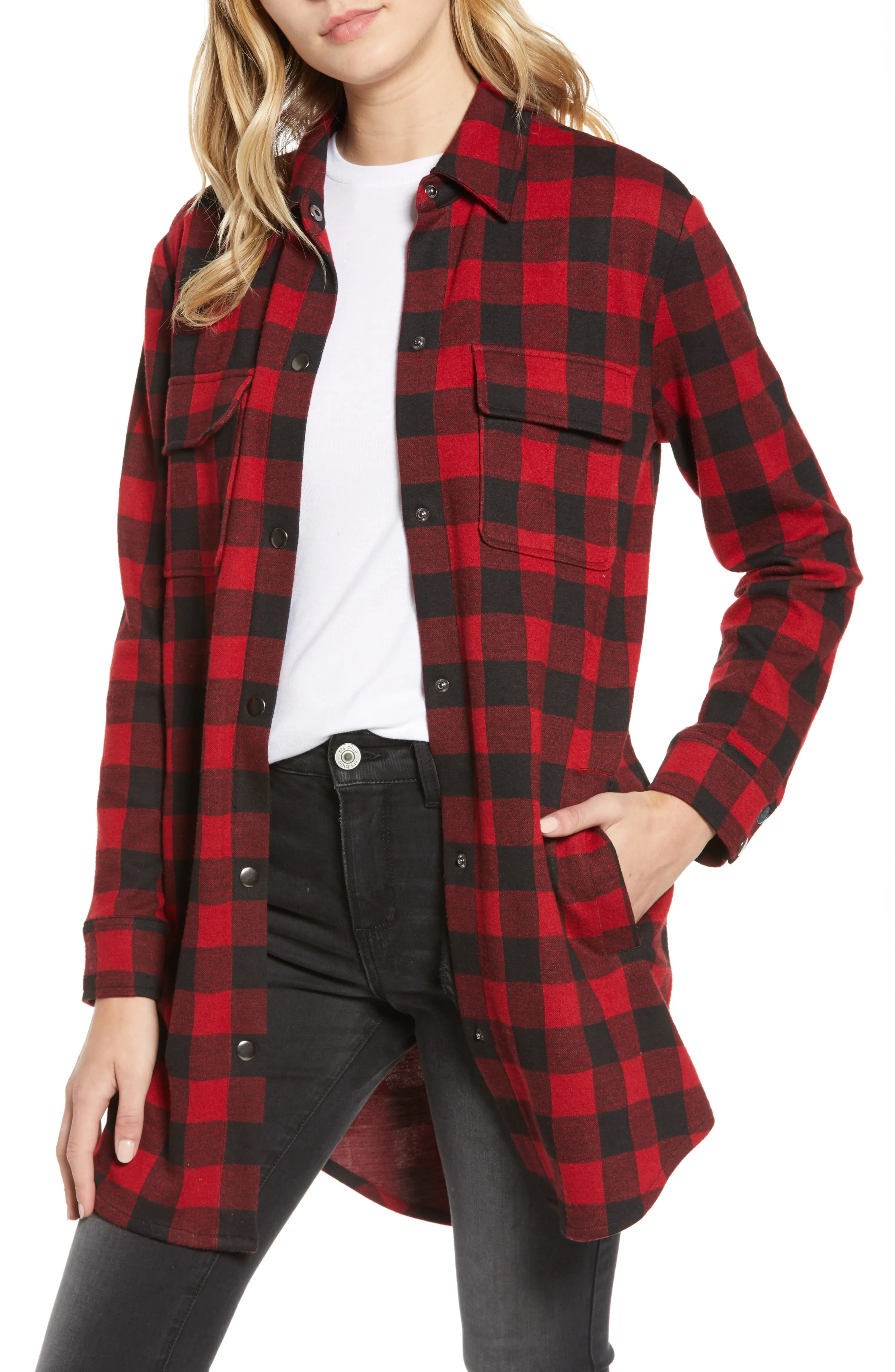 Check You Later Buffalo Check Coat | Nordstrom