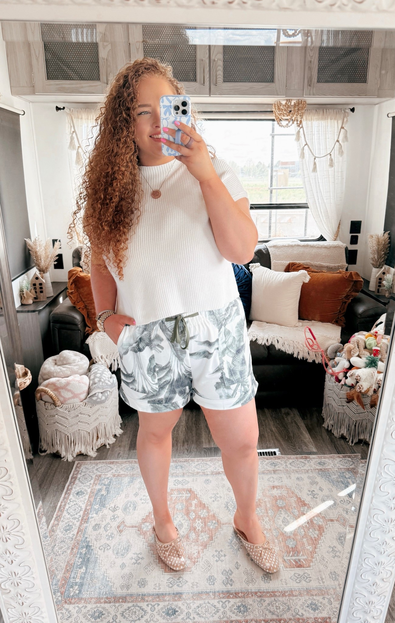 Living the tropical dream in these palm print shorts from Amazon 🌴☀️ Light, breezy, and perfect for beach days or vacation strolls your suitcase just found its new favorite! 🌊💚 short sleeve sweater | amazon short sleeve sweater | white short sleeve sweater | amazon white short sleeve sweater | shorts | amazon shorts | Palm print shorts | mules | rhinestone mules | palm perfection | tropical vibes | spring outfit | Amazon spring outfit | Amazon spring look | Amazon finds | Amazon fashion | Amazon look | Amazon outfit | Amazon must haves | spring | spring fashion | spring look | spring outfit | Amazon spring outfit | vacation | Amazon vacation outfit | vacation look | tropical vacation outfit 

#LTKMidsize #LTKSaleAlert #LTKStyleTip