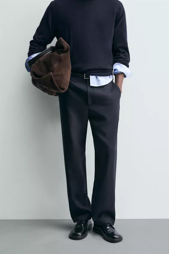 STRAIGHT FIT WOOL PANTS | Zara US