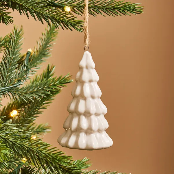 Porcelain Christmas Tree Hanging Decoration | Dunelm (migrated)