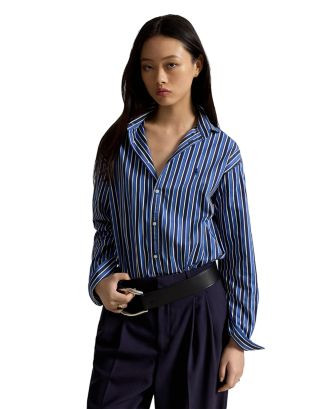 Relaxed Fit Striped Cotton Shirt | Bloomingdale's (US)