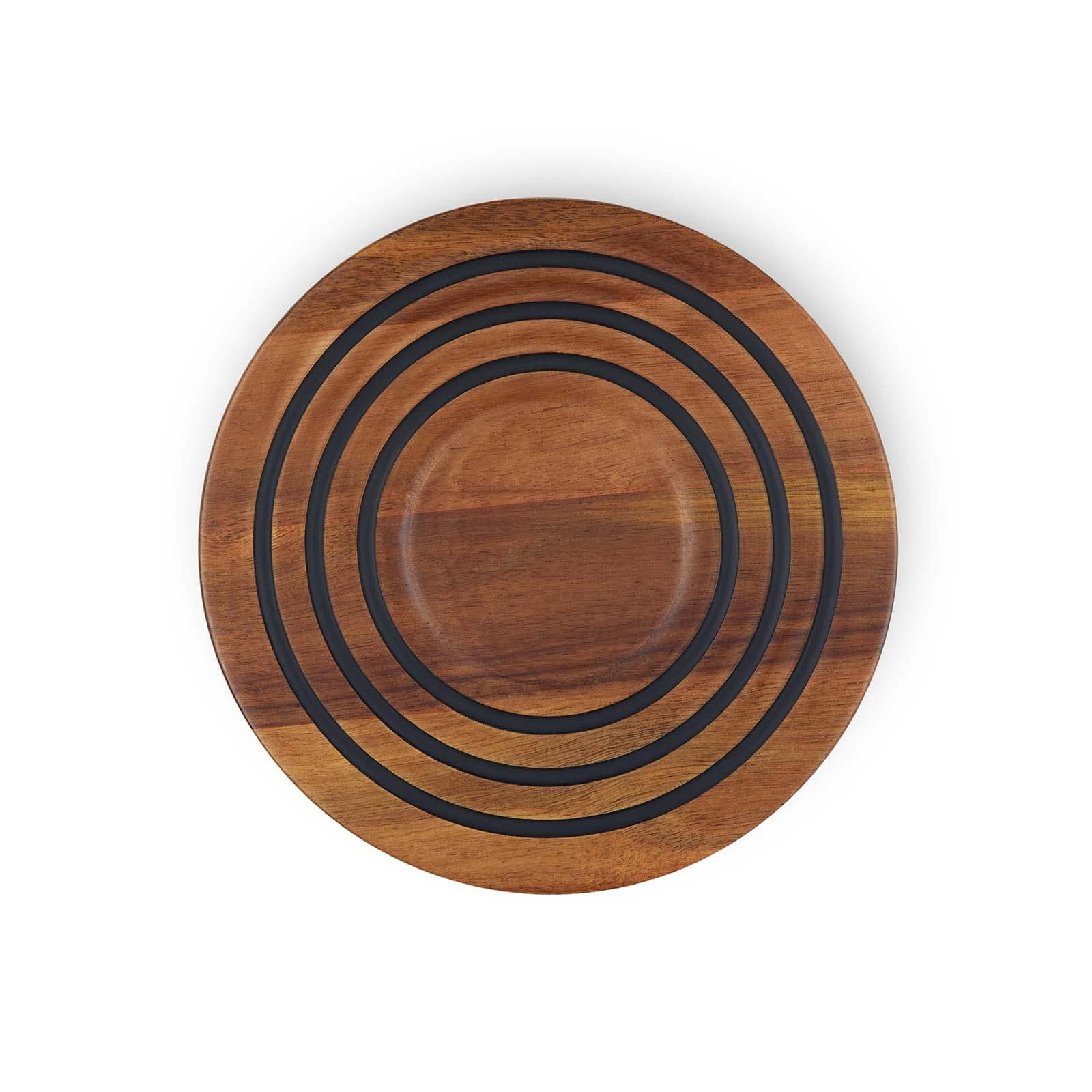 Le Creuset Magnetic Wooden Trivet, Acacia Wood with Black Silicone Rings | Amazon (US)