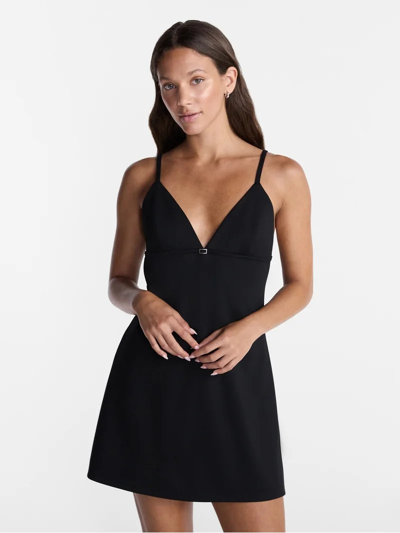 No Boundaries Knit Bodycon Mini Dress, Women\u2019s XXS-XXL | Walmart (US)