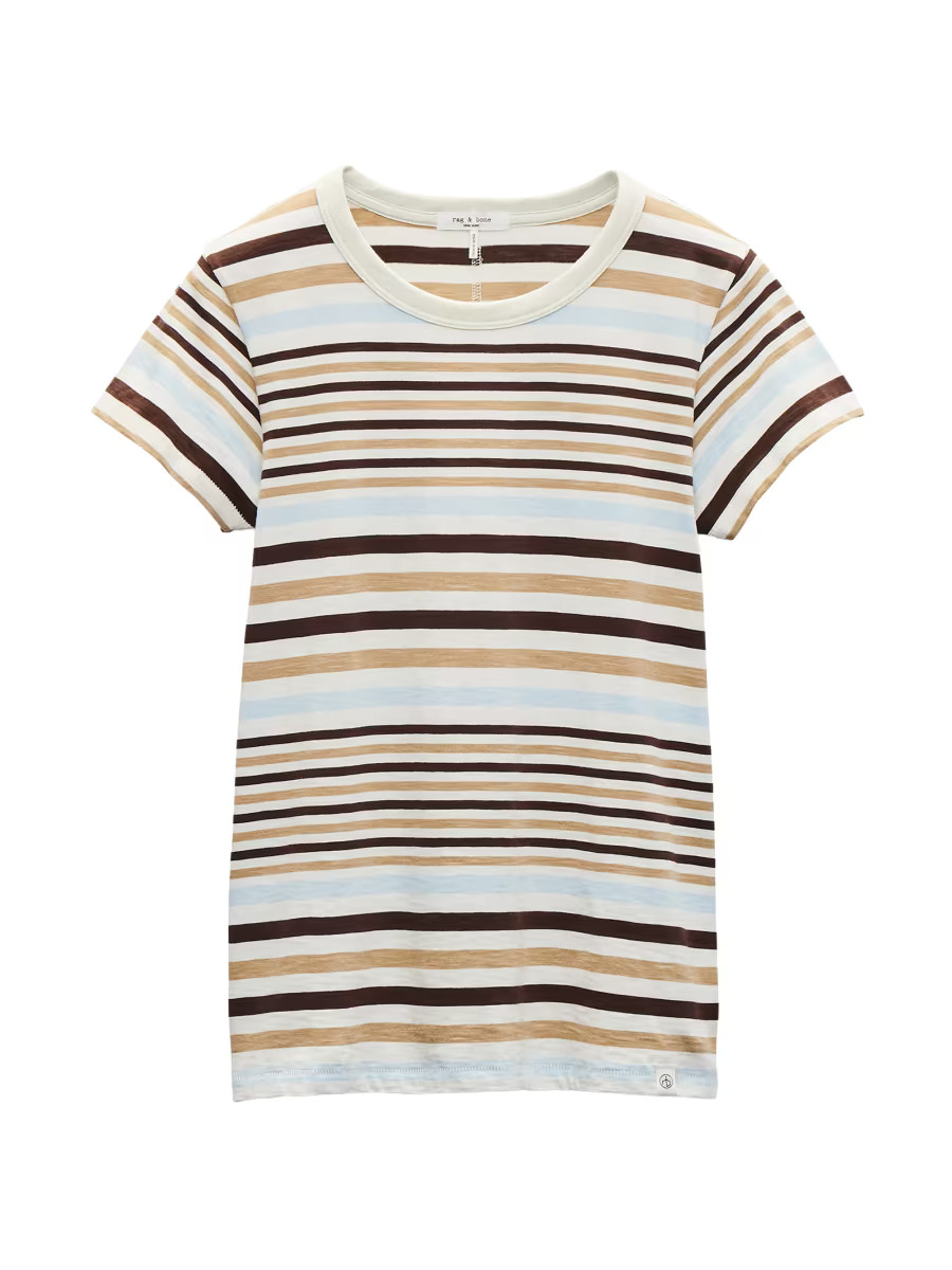 The Slub Striped Cotton T-Shirt | Saks Fifth Avenue