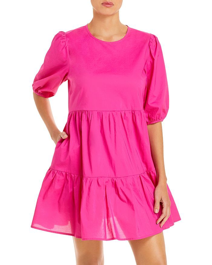 Ruffled Puff Sleeve Poplin Mini Dress - 100% Exclusive | Bloomingdale's (US)