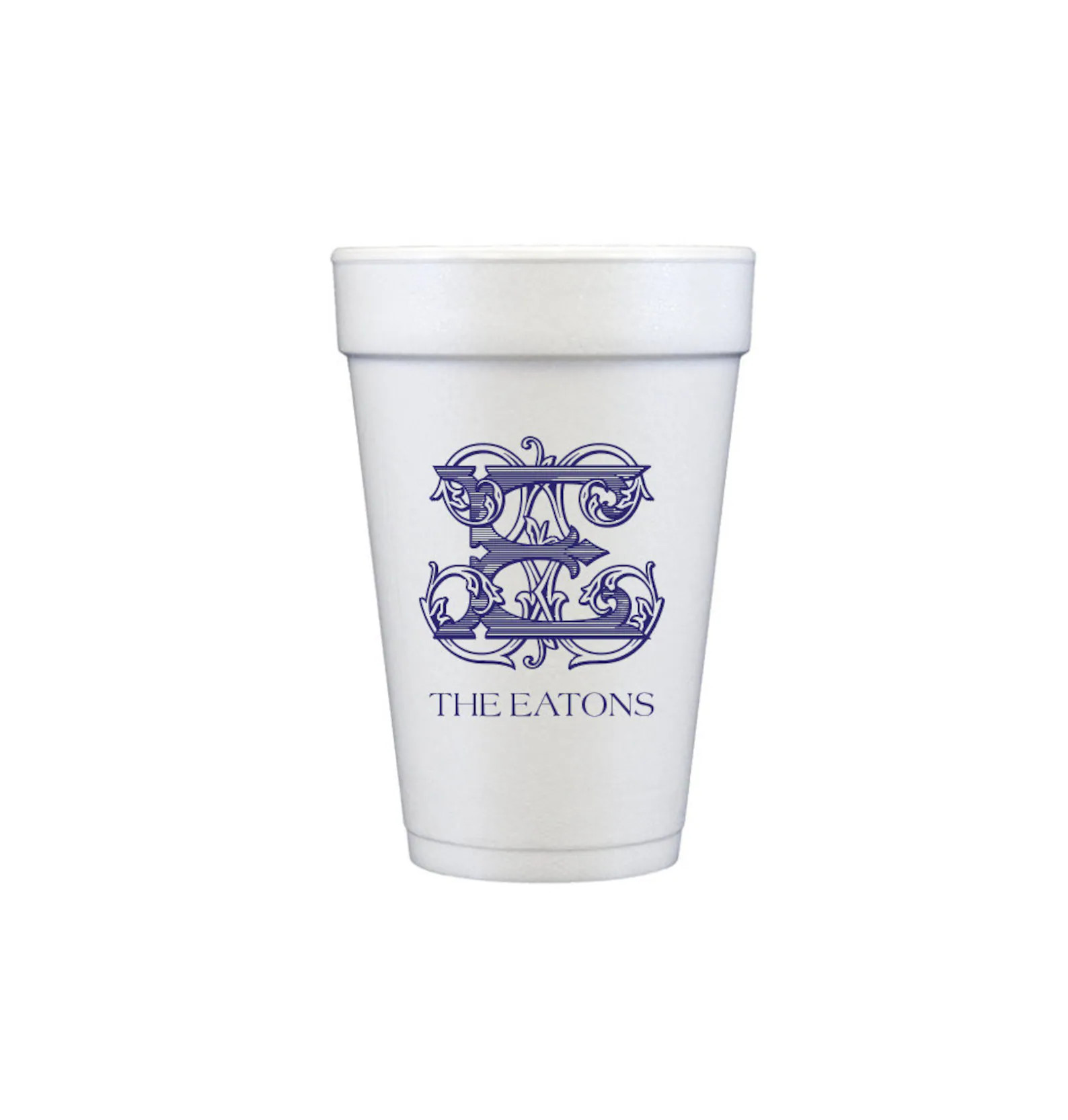 Vintage monogram cup, Personalized foam cups, Customizable cups, Housewarming cups, Monogrammed c... | Etsy (US)