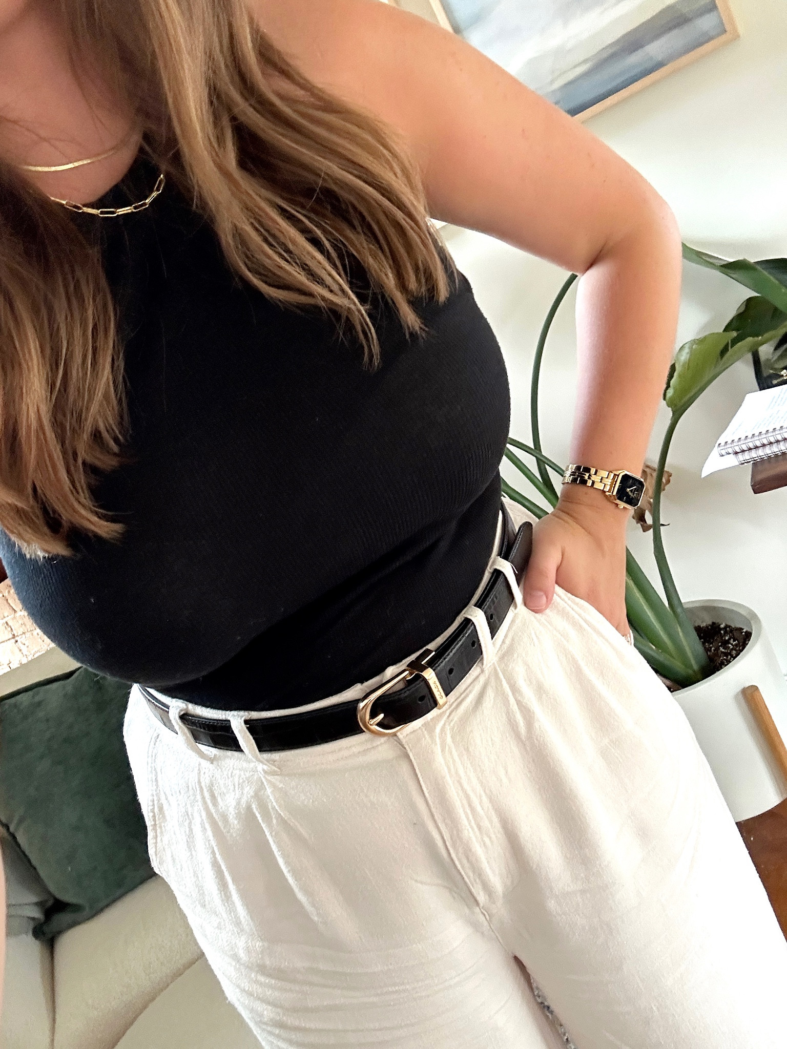 Easy trouser outfit 🖤 wearing a M in both the tank and pants

#LTKstyletip #LTKunder100 #LTKSeasonal