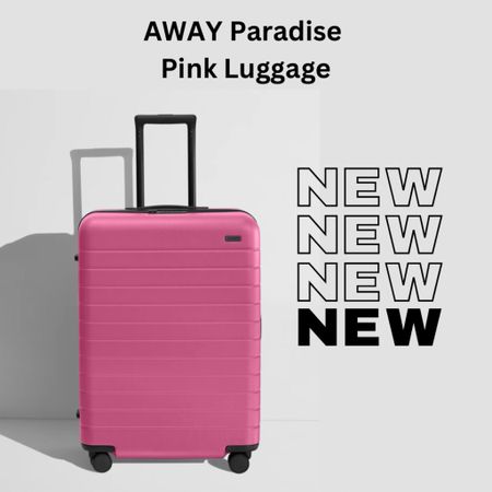 NEW Luggage from AWAY — Paradise Pink! 
*limited edition - will sell out fast*

Away luggage, away suitcase, best travel bag, best carry on, Barbie pink, pink girlies, travel gifts 

#LTKMostLoved #LTKtravel #LTKGiftGuide