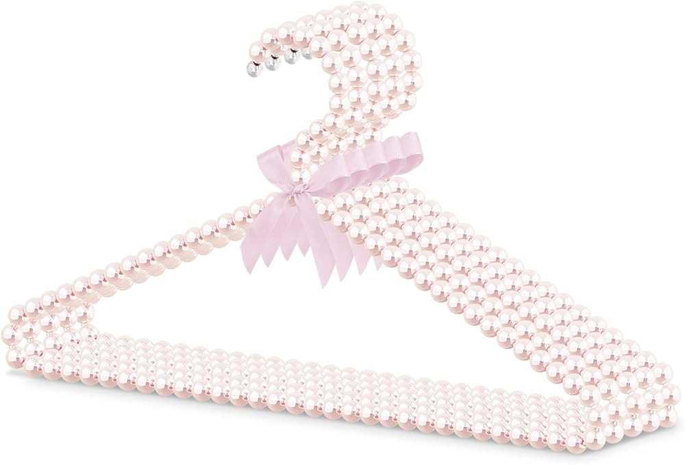 Linkidea 5 Pack Faux Pearl Beaded Clothes Hangers Bulk Pack, Wholesale Multi-Pack Elegant Clothes... | Amazon (CA)