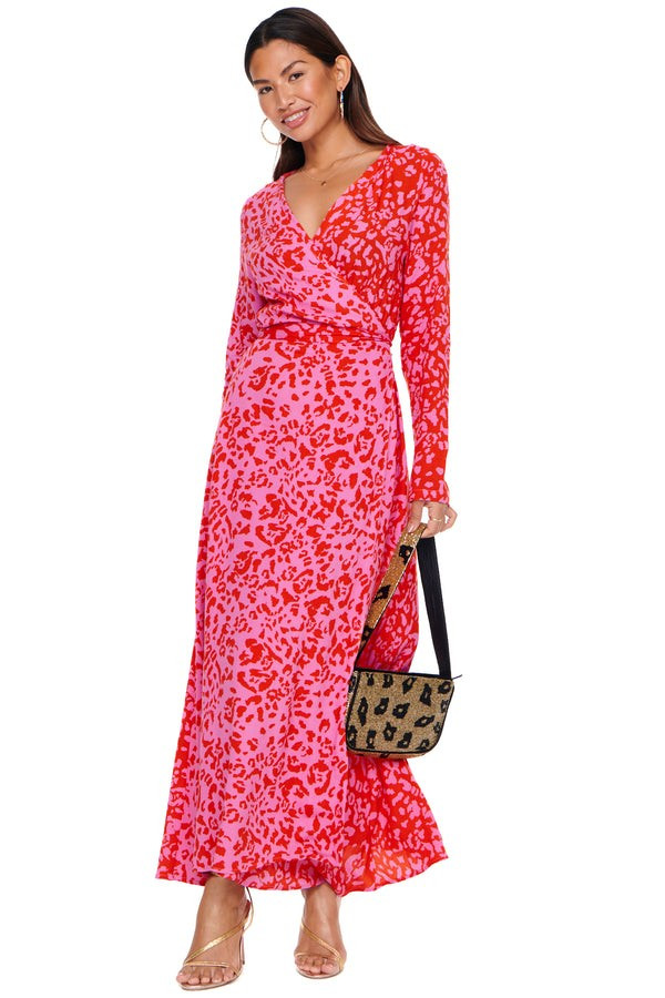 Pink and Red Animal Zsa Zsa Dress | Never Fully Dressed (UK & IE)
