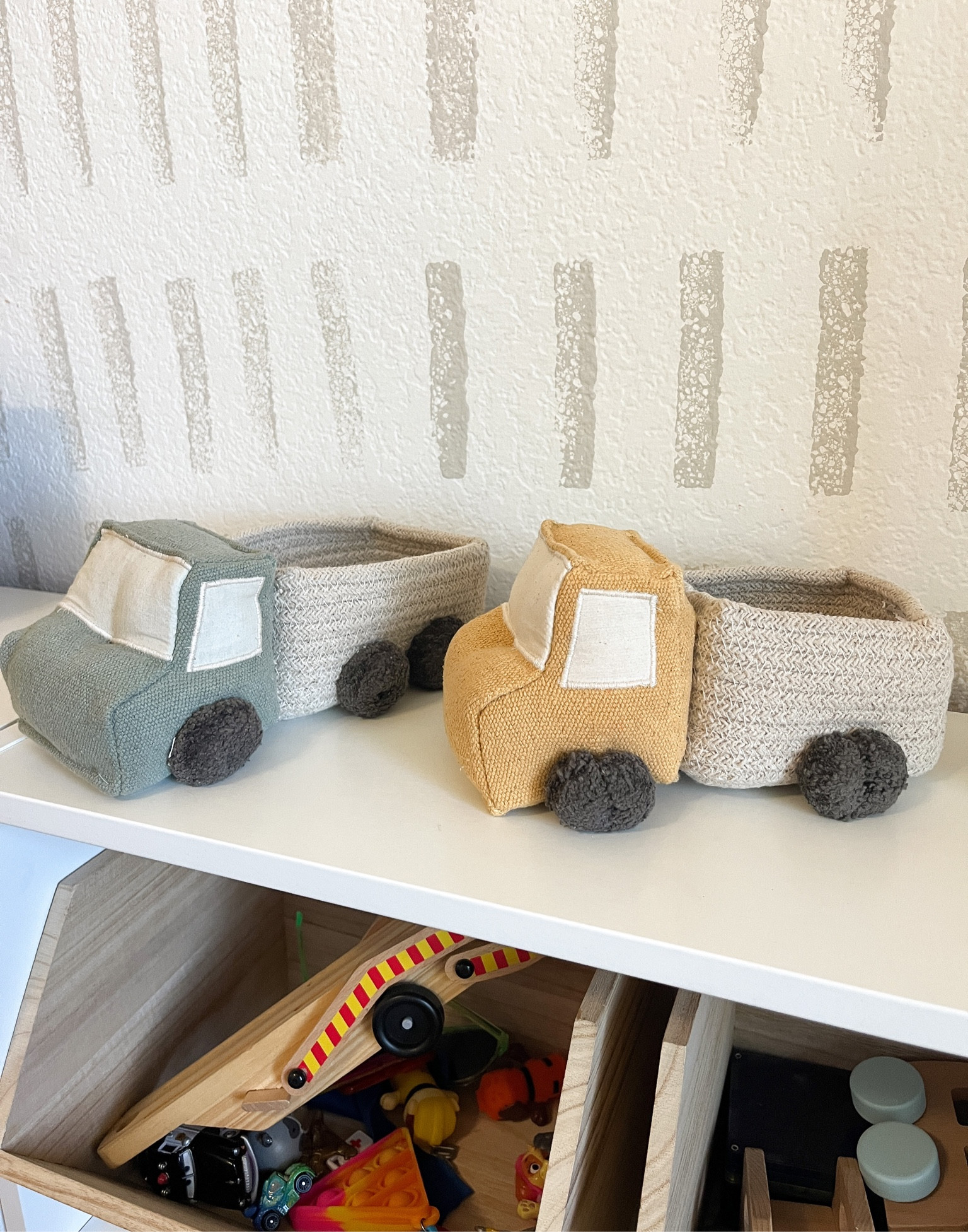 Playroom decor
Toy storage idea
Toy truck baskets 
Kids room 

#LTKhome #LTKfamily #LTKkids
