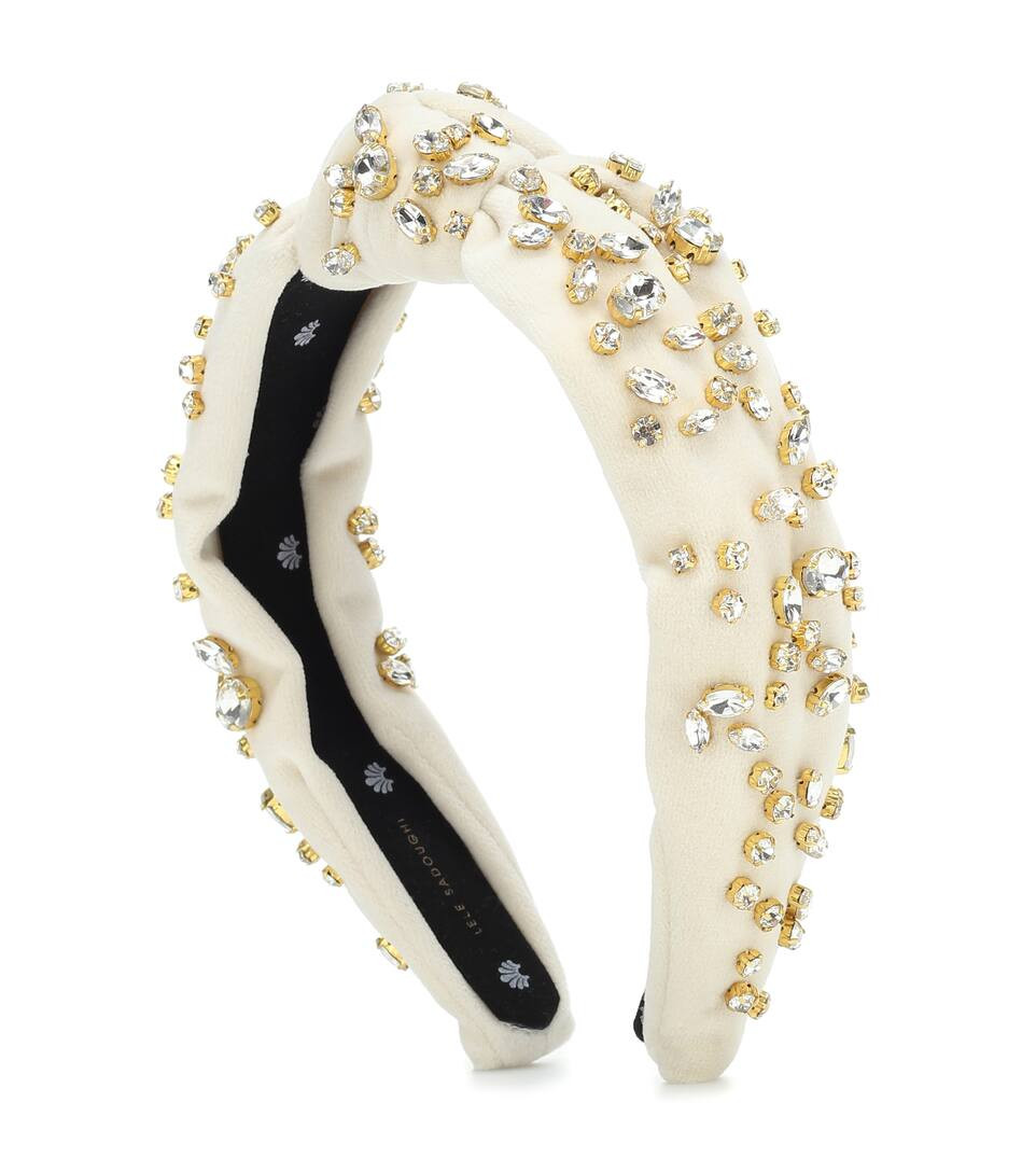 Exclusive to Mytheresa – Crystal-embellished velvet headband | Mytheresa (US/CA)
