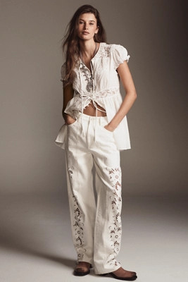 PAIGE Sawyer High-Rise Wide-Leg Cutout Jeans | Anthropologie (US)