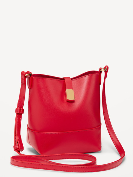 Small Preppy Bucket Crossbody Bag | Old Navy (US)