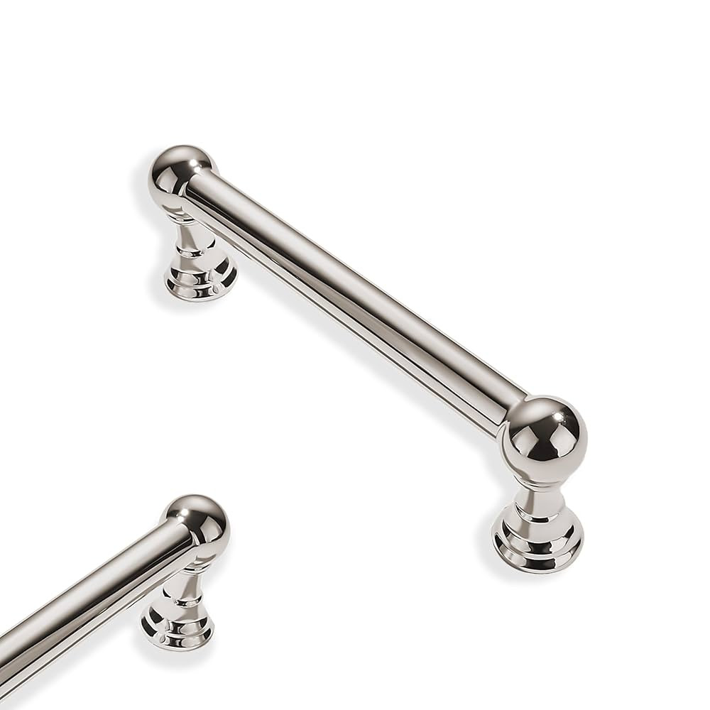 10 Pack 3 Inch Hole Center Polished Nickel Cabinet pulls Solid Heavy Duty Drawer Handles Dresser ... | Amazon (US)