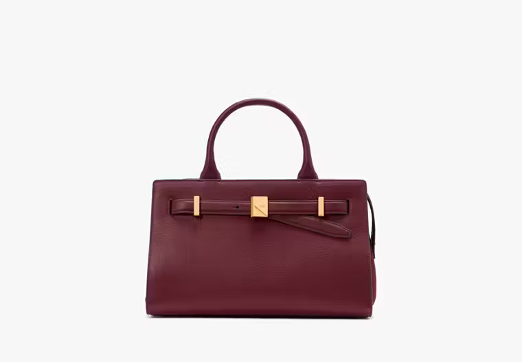 Deco Pebbled Leather & Suede Medium Satchel | Kate Spade (US)