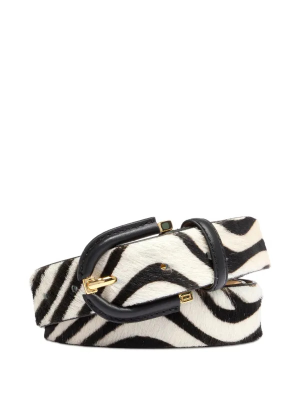 Lancel Ardillon zebra-print Leather Belt | Black | FARFETCH BR | Farfetch (BR)