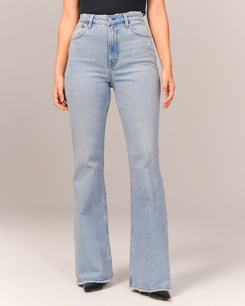 Women's Curve Love High Rise Vintage Flare Jean | Women's Bottoms | Abercrombie.com | Abercrombie & Fitch (US)