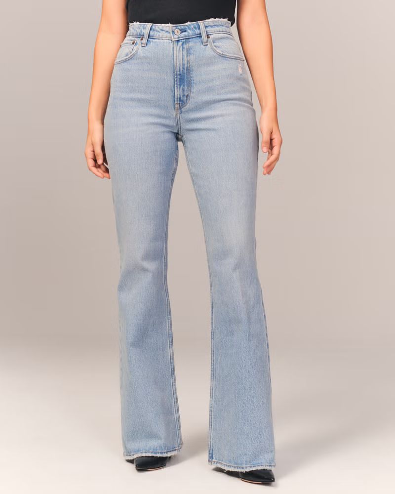 Curve Love High Rise Vintage Flare Jean | Abercrombie & Fitch (UK)