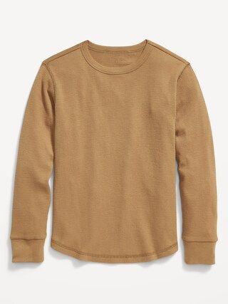 Long-Sleeve Thermal-Knit Solid T-Shirt for Boys | Old Navy (US)