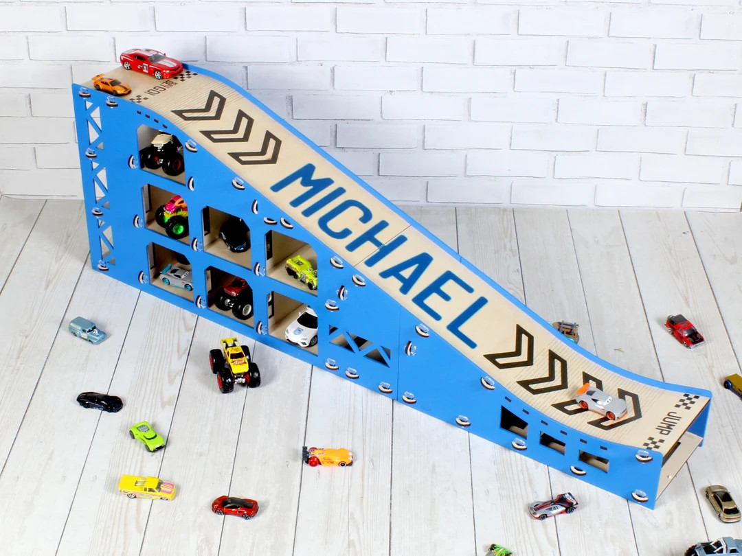 Toy Car Jump Ramp, Toy Vehicles Stunt Slope, Monster Truck Display Rack for 1:64 Scale and Larger... | Etsy (US)