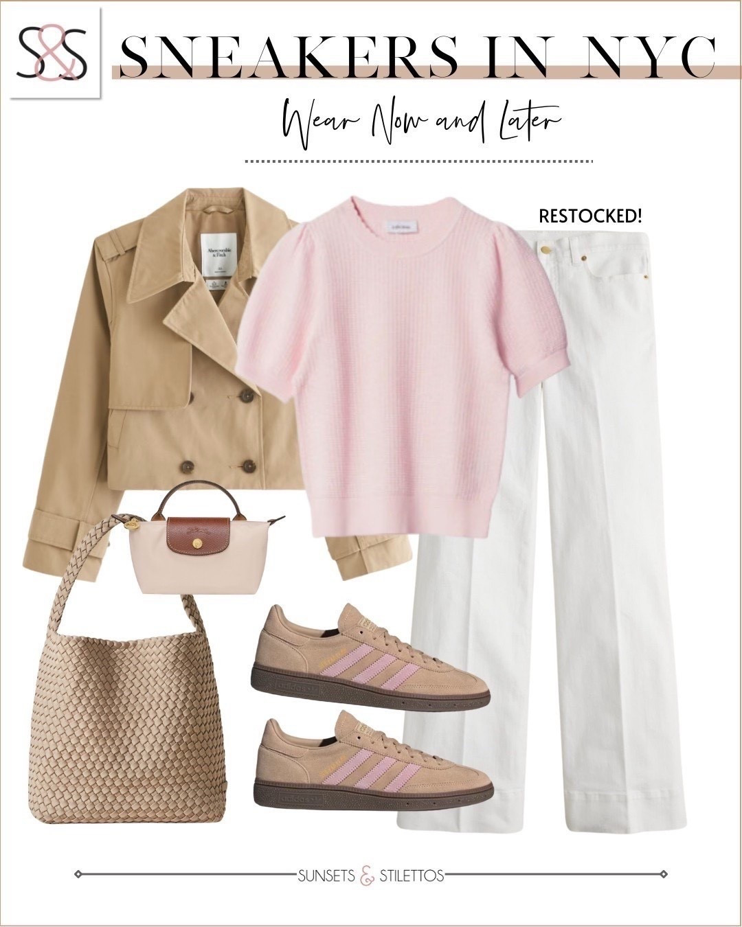 A sweater tank with a cropped trench  coat and white wide leg jeans is a spring outfit you’ll pull for again and again!

Sunsets and Stilettos, workwear, adidas sneakers 

#LTKWorkwear #LTKOver40 #LTKSeasonal