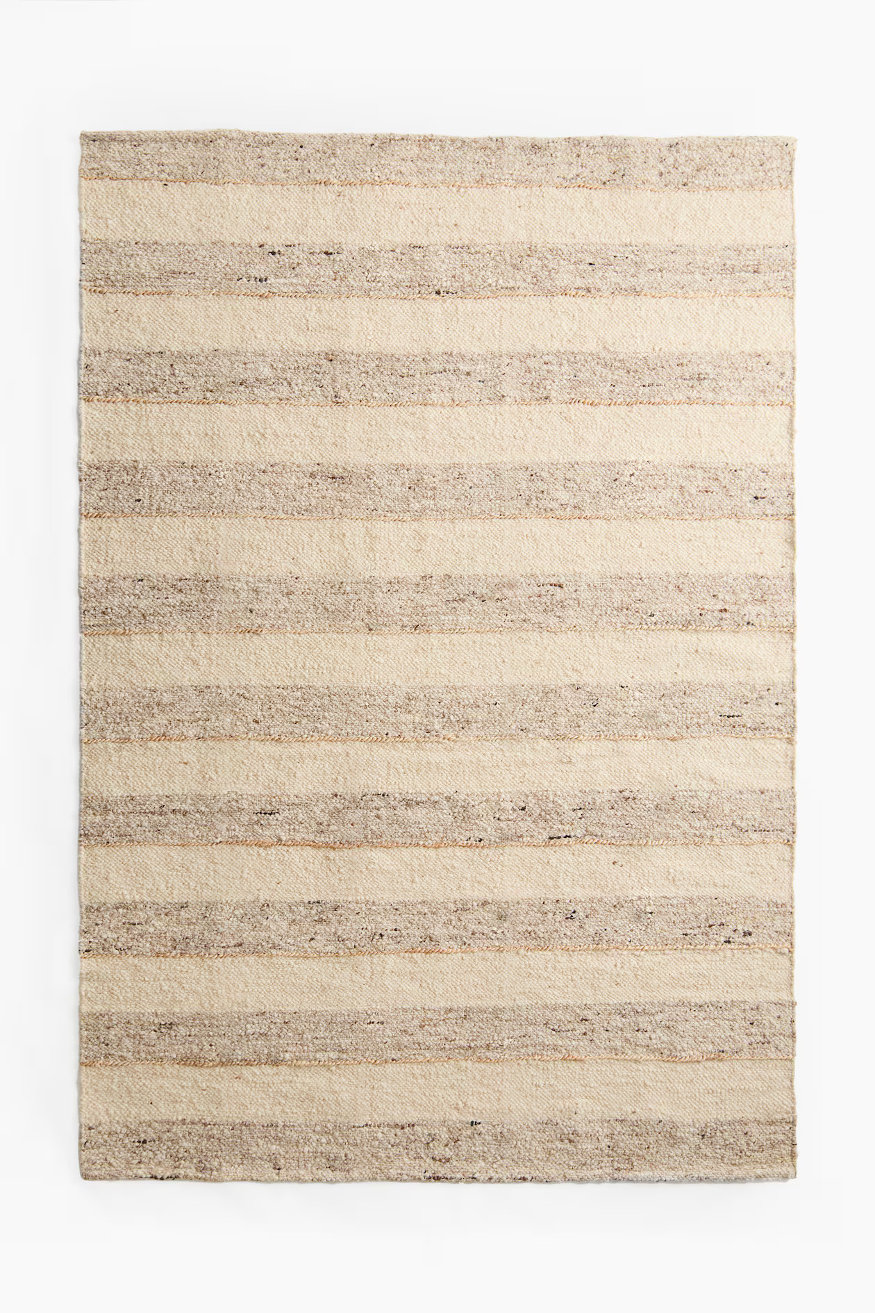 Beige/striped Large Textured-Weave Wool-Blend Rug at H&M Home | H&M US | H&M (US + CA)