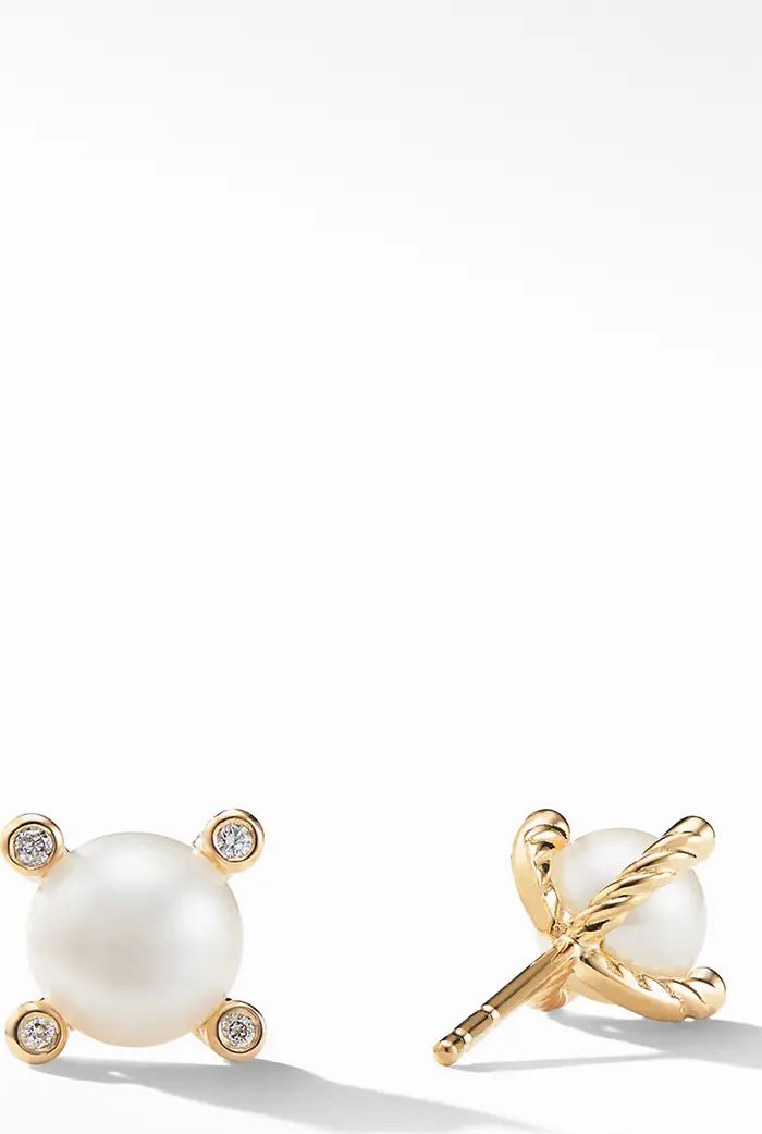 Pearl, Diamond & 18K Gold Earrings | Nordstrom