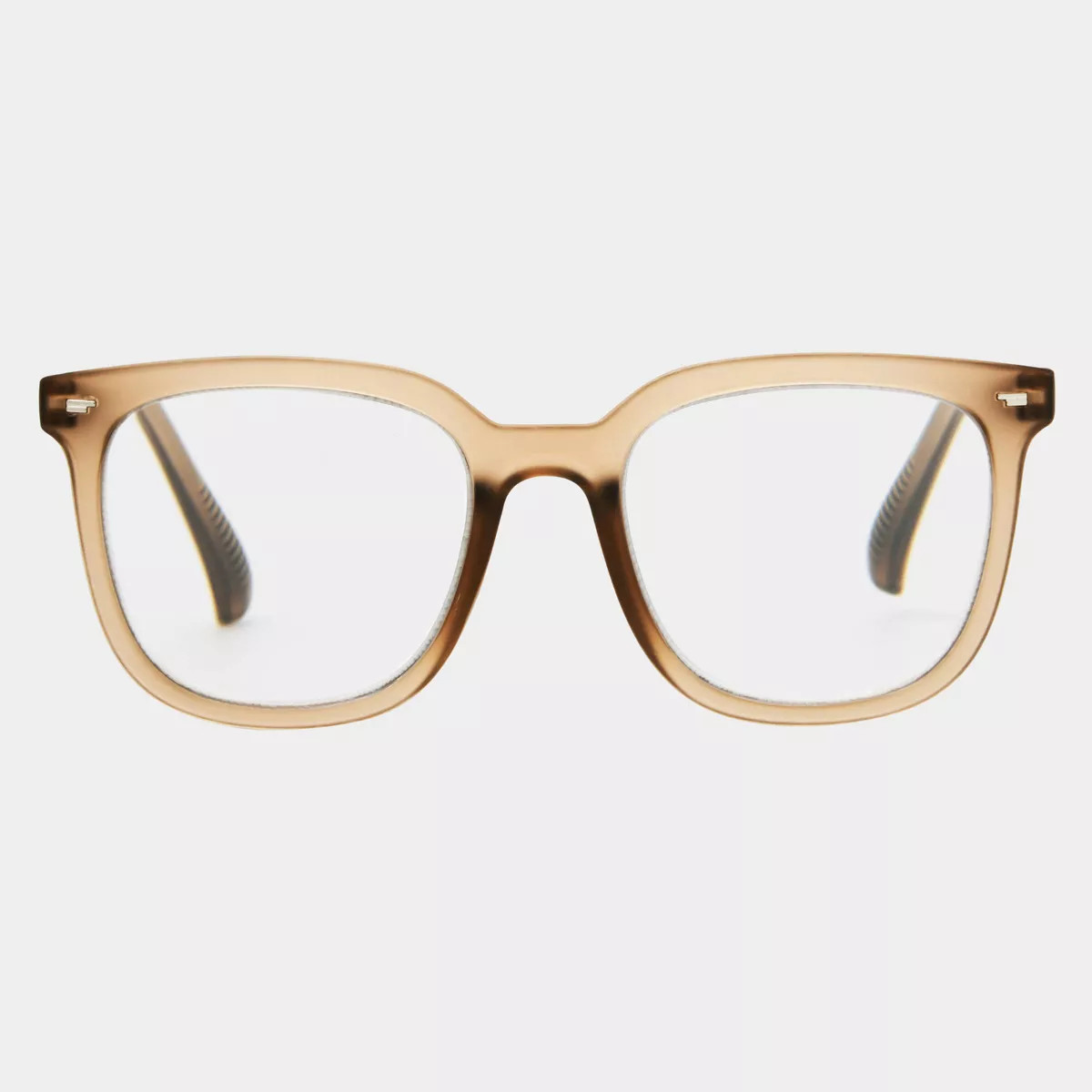 Women's Matte Plastic Square Blue Light Filtering Glasses - Universal Thread™ Tan Diopter 1.5 | Target