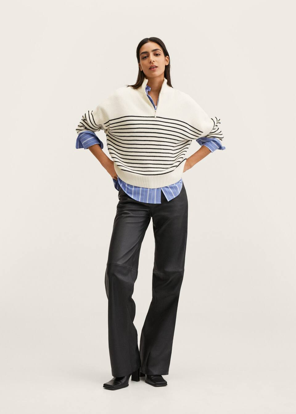 Striped knit sweater | MANGO (US)