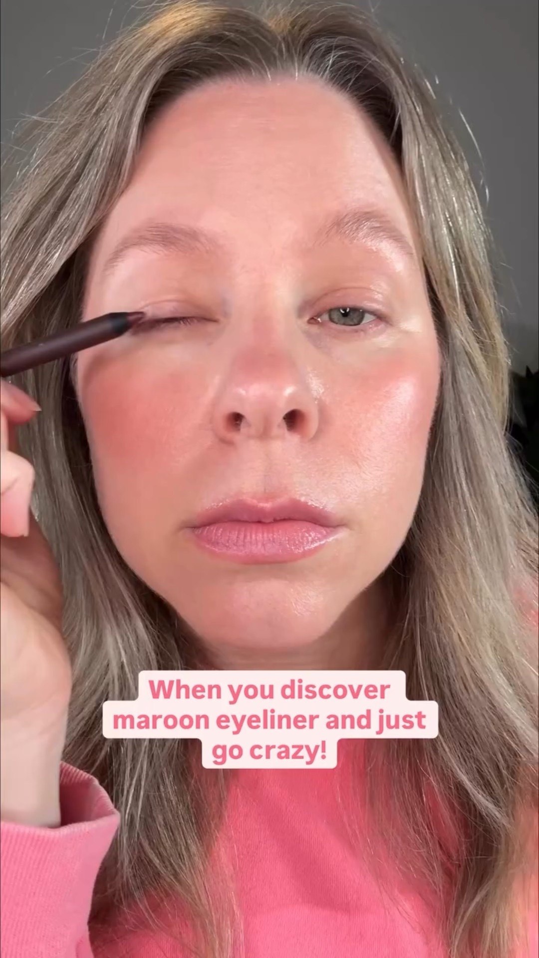 Well hello maroon eyeliner! 😅 I went a bit overboard, but I'm loving this shade. I smudged it all over my upper and lower lash lines - not my usual style, but I couldn't resist. Maroon looks amazing on everyone, especially those with green or hazel eyes! Have you tried maroon eyeliner?

This one came in the  @personacosmetics mini eyeliner kit. I hope they make this color permanent! 
#marooneyeliner #greeneyes #makeupformatureskin

#LTKHoliday #LTKgrwm #LTKFindsUnder50