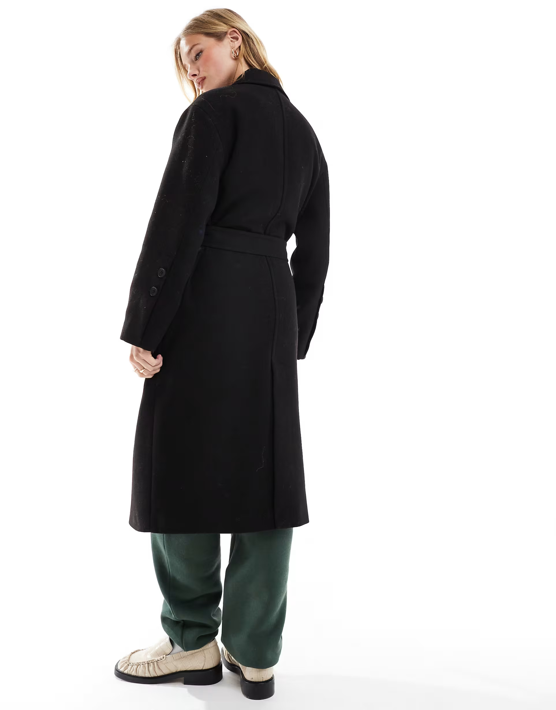 Stradivarius longline tailored jacket in black | ASOS (Global)