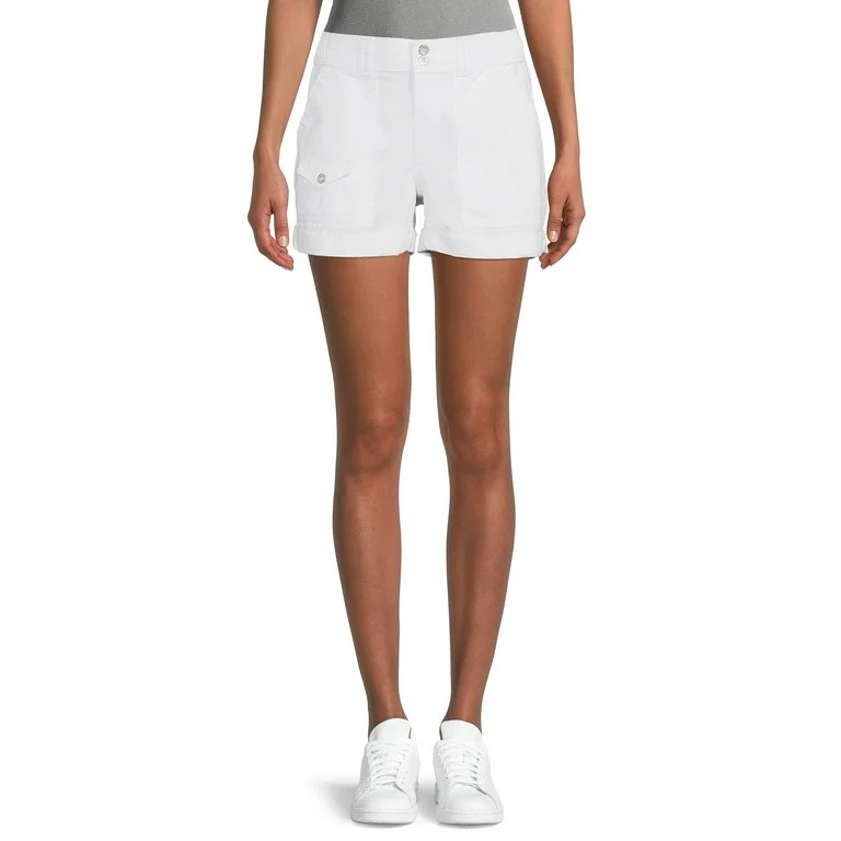 Time and Tru Women's Roll Cuff Utility Shorts | Walmart (US)