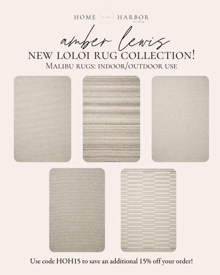 Amber Lewis x Loloi new indoor/outdoor rug collection just dropped! And I have an exclusive discount code at Rugs Direct! Save 15% off your order with code HOH15! 

#LTKhome #LTKSeasonal #LTKsalealert
