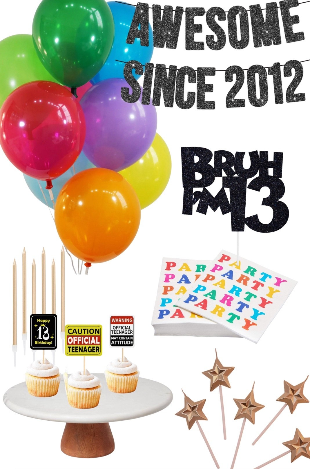 No theme? Last minute party? Lean into what IS obvious—teen lingo = a “BRUH” sign, a snack board, a few balloons, and fun napkins. Doesn’t have to be over the top, just intentional. Best birthday = guaranteed (plus a favorite cake 😉).

BTW,Target’s $35 helium + latex balloon set will fill the room, decorations =locked🎈🎈

#LTKFamily #LTKParties #LTKFindsUnder50